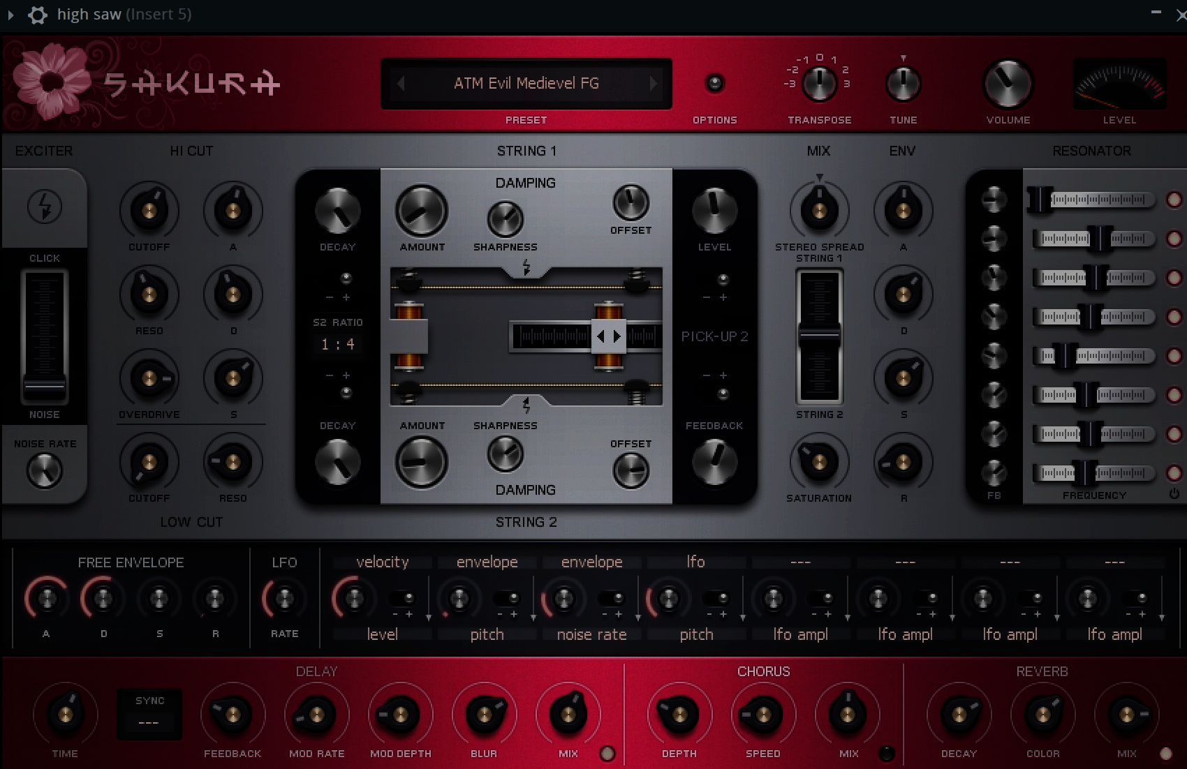 Sakura synthesizer, ATM Evil Medieval FG preset